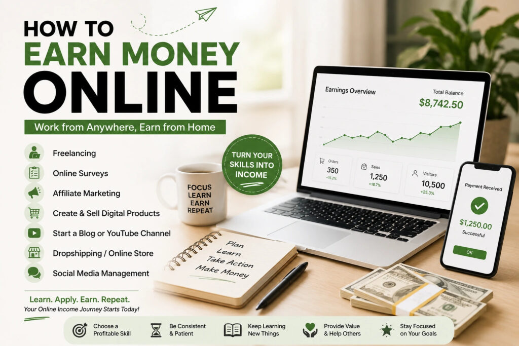 How to Earn Money Online in 2026: 15 Proven Ways to Start Earning from Home